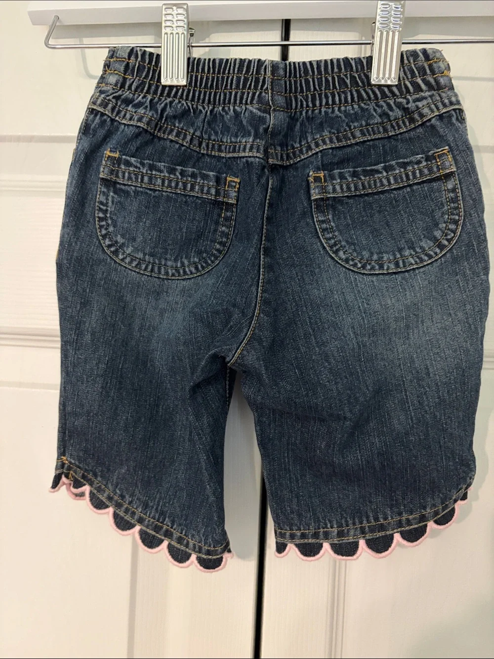 Vintage Gymboree Ice Cream Social Capri Jeans Scalloped Hem Size 12-18 Months